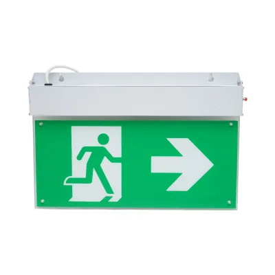 Lampada di emergenza a LED EXIT 220V, 3W, batteria agli ioni di litio 1800mAh, montaggio a superficie, autonomia 3 ore IP20