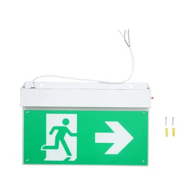 Lampada di emergenza a LED EXIT 220V, 3W, batteria agli ioni di litio 1800mAh, montaggio a superficie, autonomia 3 ore IP20 - immagine 4