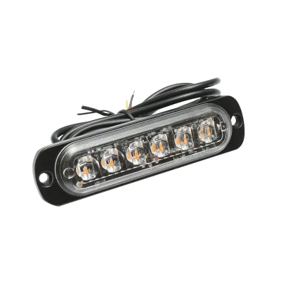 Lampada di ingombro a LED 12-24V, 6W, gialla, 6 LED 110x30x12mm - immagine 3