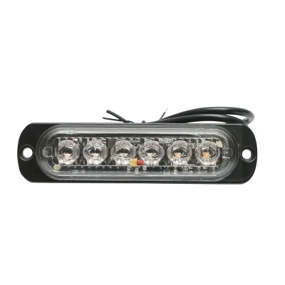 Lampada di ingombro a LED 12-24V, 6W, gialla, 6 LED 110x30x12mm