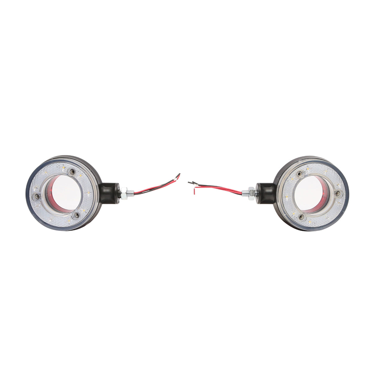 Lampada di posizione con LED, 12-24V, rosso-bianco, Breckner Germany, modello FR0330RW. - immagine 2