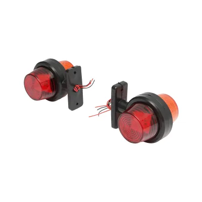 Lampada di posizione con LED, 12-24V, rosso-giallo, 60 mm, Breckner Germany.