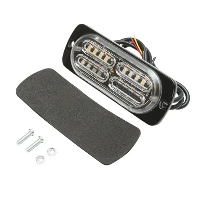 Lampada di segnalazione a LED 12-24V, 20W, gialla, 20 LED 110x40x12mm - immagine 2