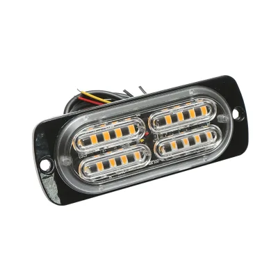 Lampada di segnalazione a LED 12-24V, 20W, gialla, 20 LED 110x40x12mm - immagine 3
