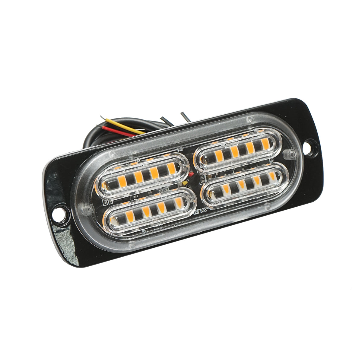 Lampada di segnalazione a LED 12-24V, 20W, gialla, 20 LED 110x40x12mm - immagine 3