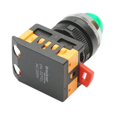 Lampada di segnalazione a LED verde 220V AC 22mm Breckner Germany - immagine 4