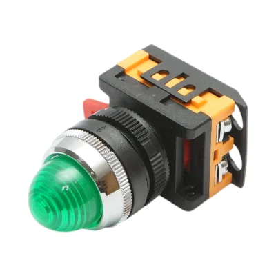 Lampada di segnalazione a LED verde 220V AC 22mm Breckner Germany - immagine 2