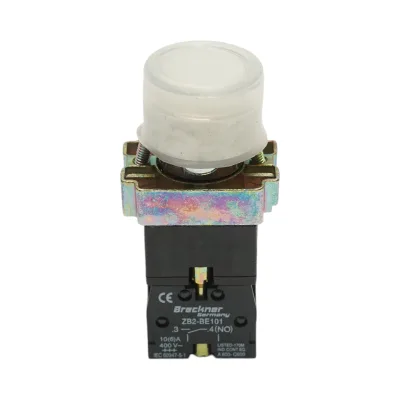 Lampada di segnalazione bianca con alimentazione diretta e protezione 1NO, 220V, IP65, LAY5 Breckner Germany