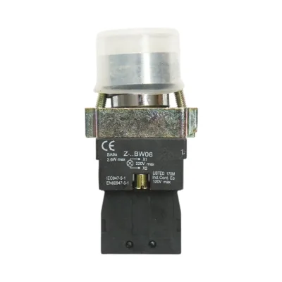 Lampada di segnalazione bianca con alimentazione diretta e protezione 1NO, 220V, IP65, LAY5 Breckner Germany - immagine 2