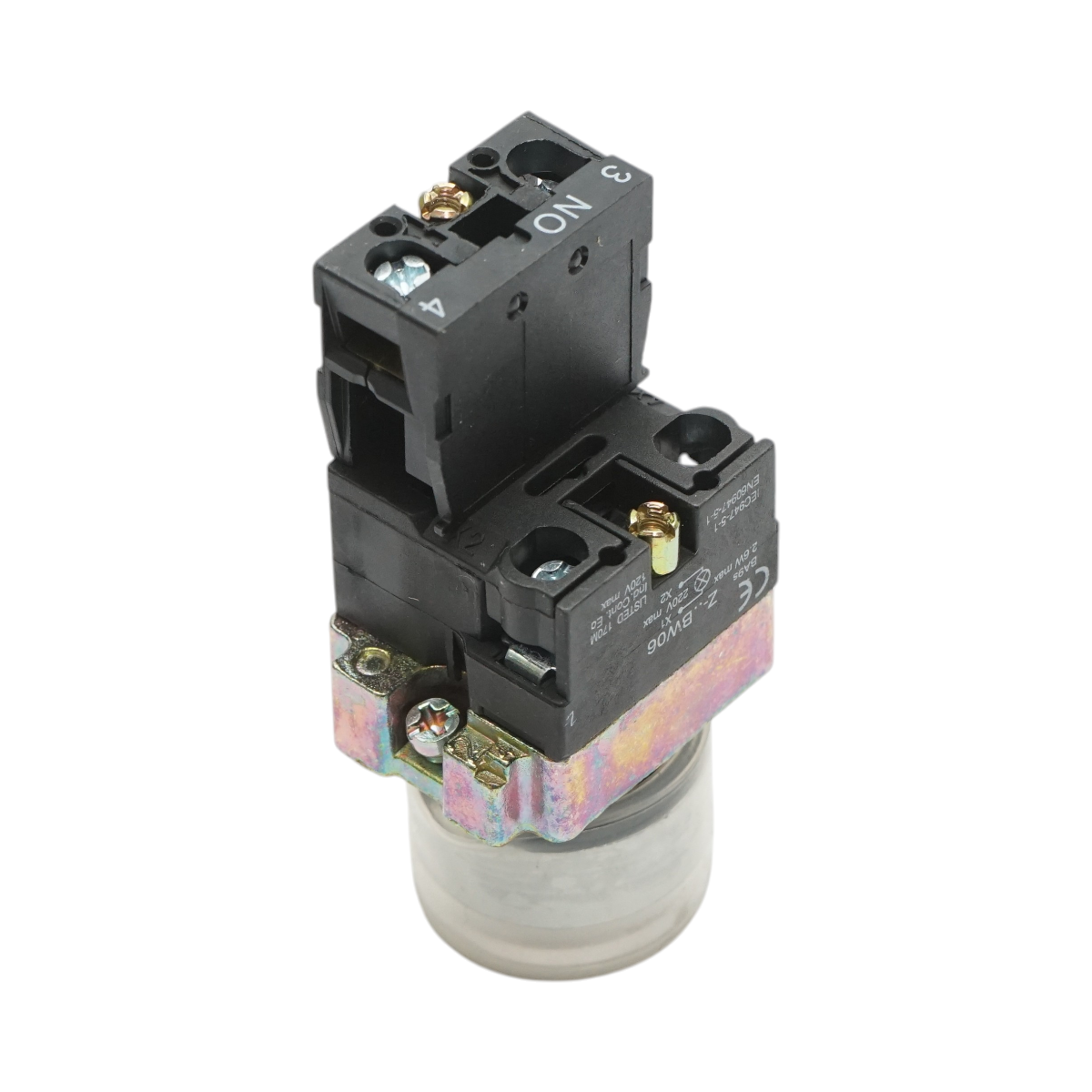 Lampada di segnalazione bianca con alimentazione diretta e protezione 1NO, 220V, IP65, LAY5 Breckner Germany - immagine 4