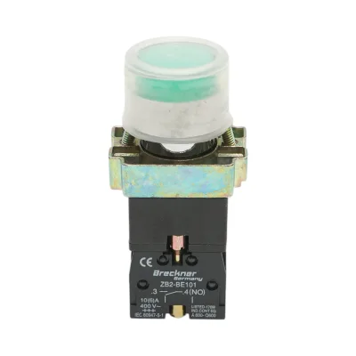 Lampada di segnalazione con alimentazione diretta verde e protezione 1NO, 220V, IP65, LAY5 Breckner Germany - immagine 2