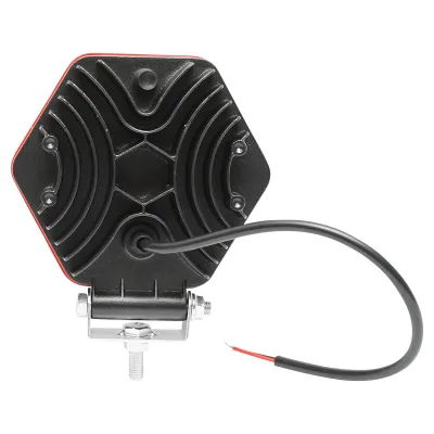 Lampada esagonale con griglia di plastica rossa, 16 LED, DC 10-60V, 48W, angolo 30° - immagine 5