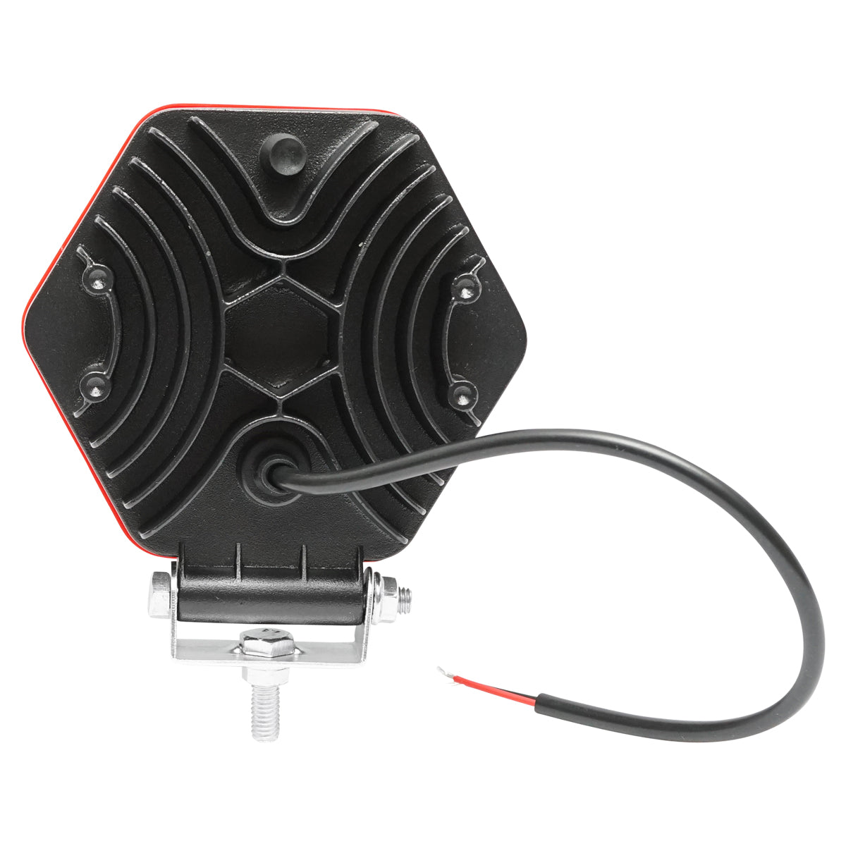 Lampada esagonale con griglia di plastica rossa, 16 LED, DC 10-60V, 48W, angolo 30° - immagine 5