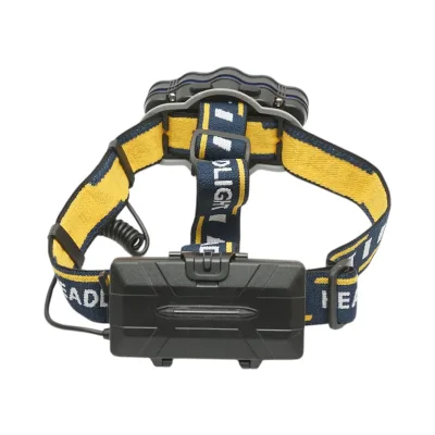 Lampada frontale Crownman a 8 LED, 3 modalità di illuminazione, batteria ricaricabile tramite USB da 2200 mAh. - immagine 3