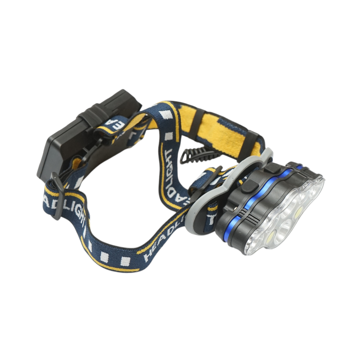 Lampada frontale Crownman a 8 LED, 3 modalità di illuminazione, batteria ricaricabile tramite USB da 2200 mAh. - immagine 4