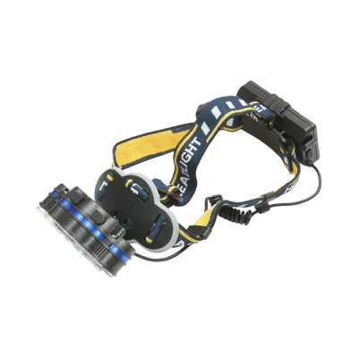 Lampada frontale Crownman a 8 LED, 3 modalità di illuminazione, batteria ricaricabile tramite USB da 2200 mAh. - immagine 5