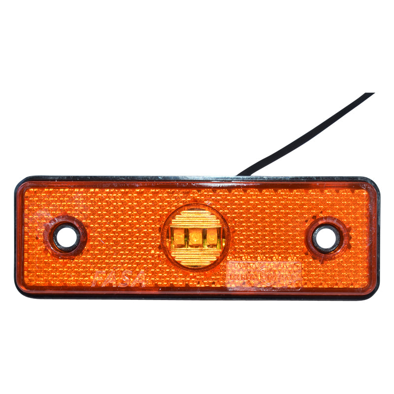 Lampada laterale  con LED portocalio, 12V/24V, Breckner Germany.