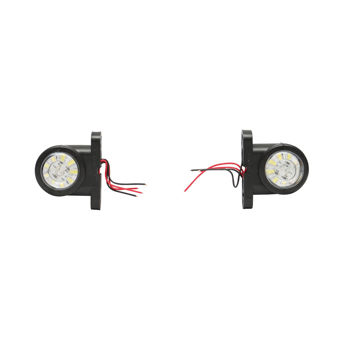 Lampada laterale  con LED, 12-24V, rosso-bianco, FR0102 Breckner Germany - immagine 2