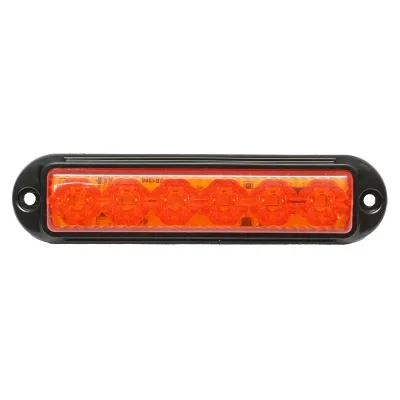 Lampada laterale  LED, 12V-24V, gialla, 4 funzioni, 155x37 mm, con cornice nera, Breckner Germany