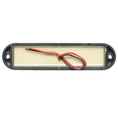 Lampada laterale  LED, bianca, 12V-24V, 155x37 mm, con cornice nera, Breckner Germany - immagine 2