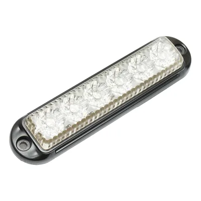 Lampada laterale  LED, bianca, 12V-24V, 155x37 mm, con cornice nera, Breckner Germany - immagine 3