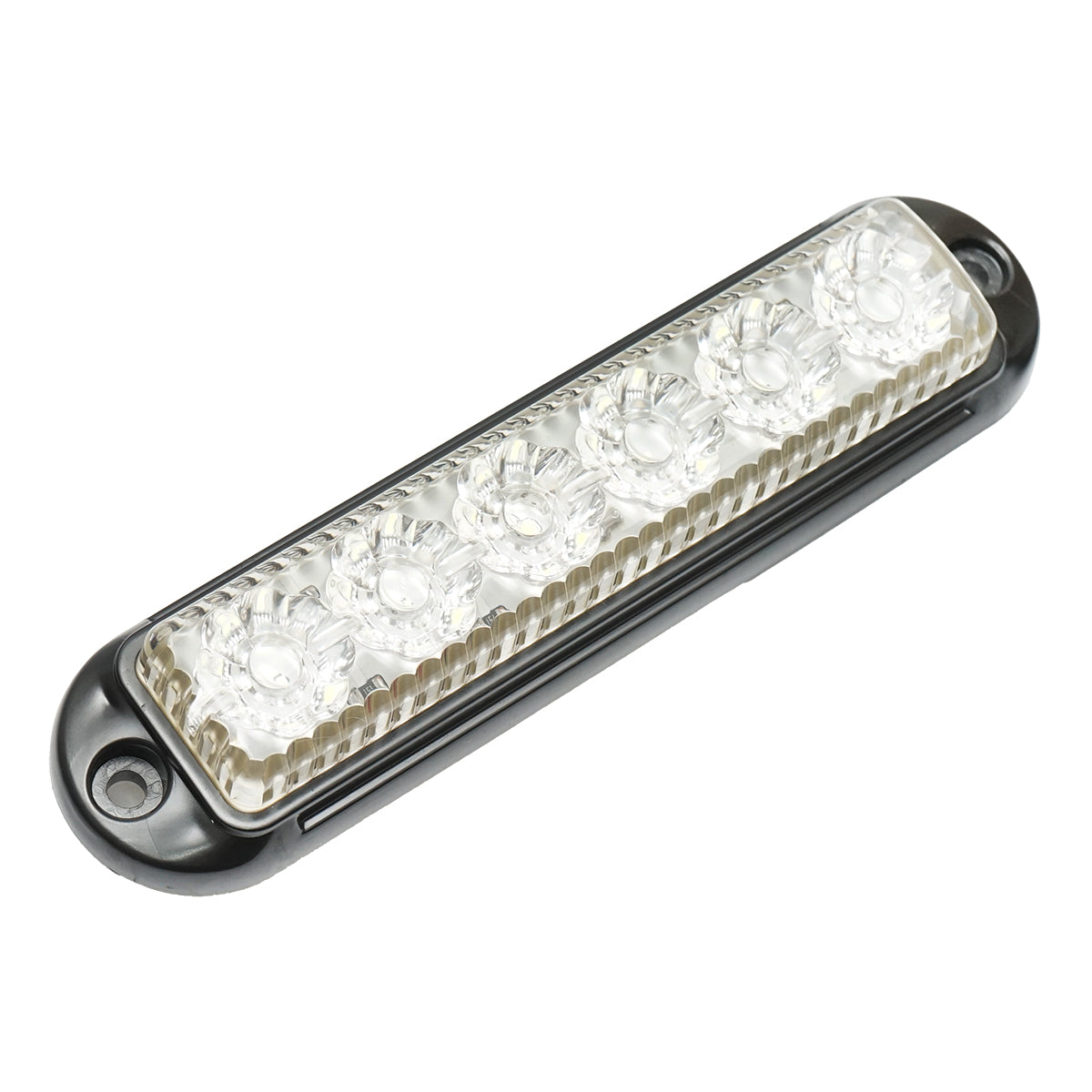 Lampada laterale  LED, bianca, 12V-24V, 155x37 mm, con cornice nera, Breckner Germany - immagine 3