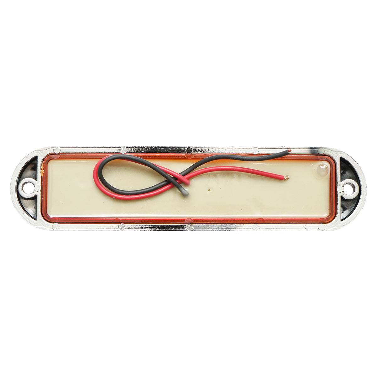 Lampada laterale  LED, gialla, 12V-24V, 155x37 mm, con cornice cromata, Breckner Germany. - immagine 2