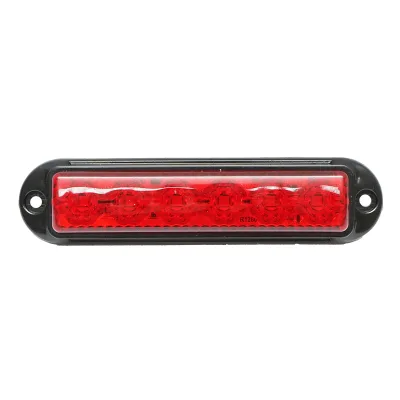 Lampada laterale  LED, rossa, 12V-24V, 155x37 mm, con rama nera, Breckner Germany
