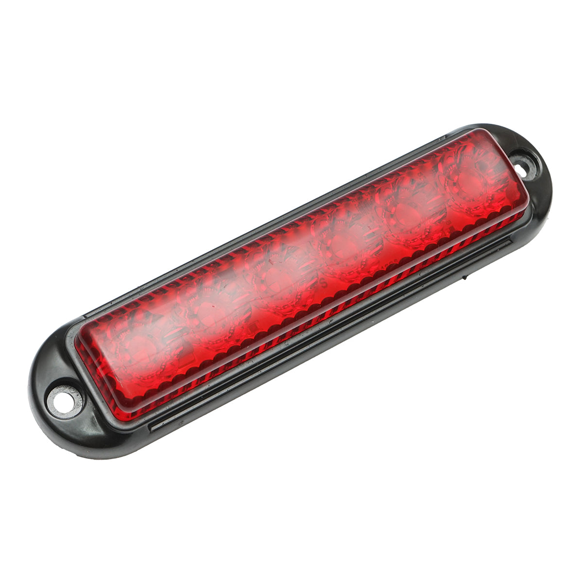 Lampada laterale  LED, rossa, 12V-24V, 155x37 mm, con rama nera, Breckner Germany - immagine 3