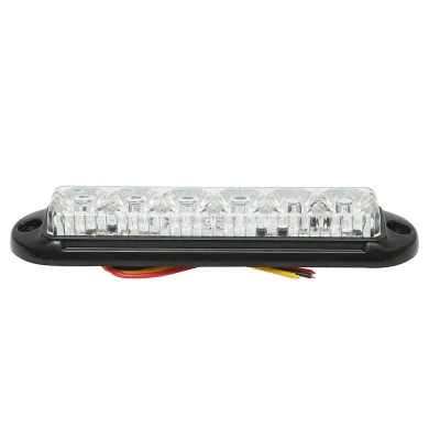 Lampada laterale  slim bianca con LED, 12-24V, gialla, Breckner Germany, modello FR1286W - immagine 2