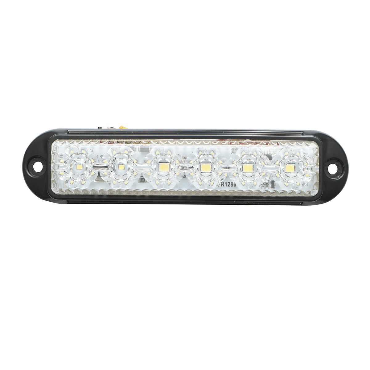 Lampada laterale  slim bianca con LED, 12-24V, gialla, Breckner Germany, modello FR1286W