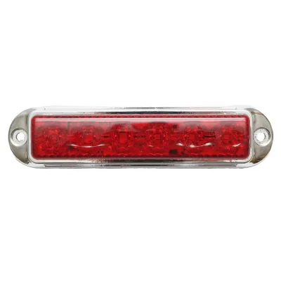 Lampada laterale  slim bianca cromata con LED, 12-24V, gialla, Breckner Germany, modello FR1286CR