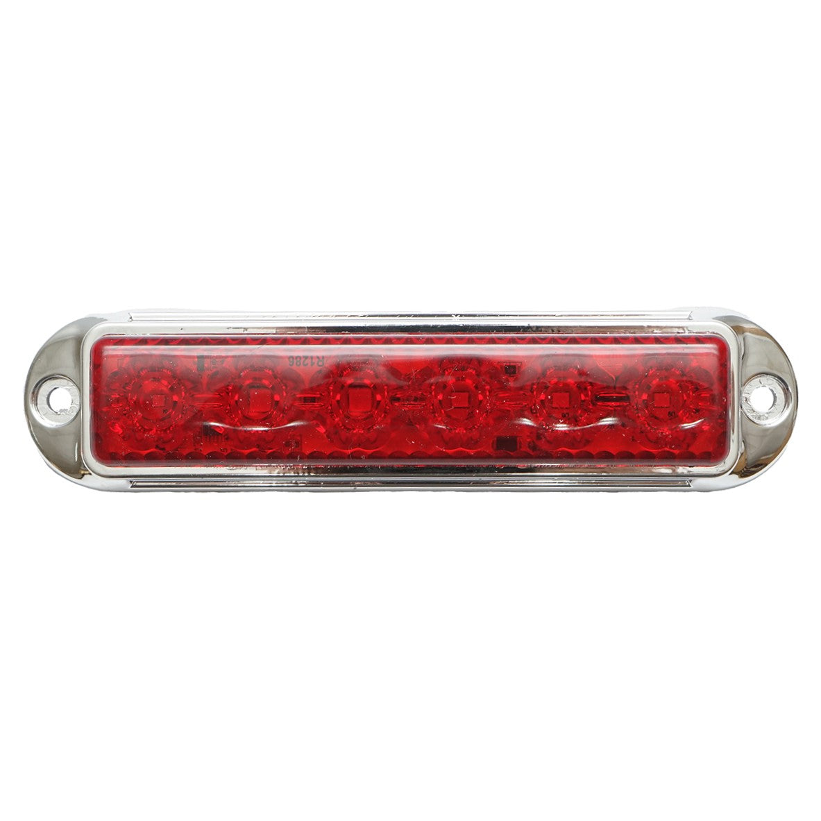 Lampada laterale  slim bianca cromata con LED, 12-24V, gialla, Breckner Germany, modello FR1286CR