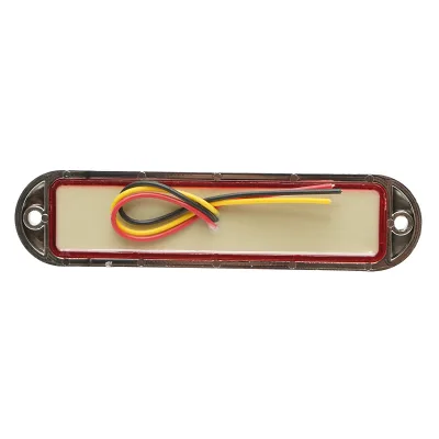 Lampada laterale  slim bianca cromata con LED, 12-24V, gialla, Breckner Germany, modello FR1286CR - immagine 2