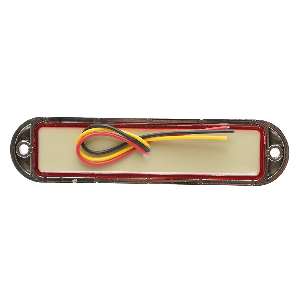 Lampada laterale  slim bianca cromata con LED, 12-24V, gialla, Breckner Germany, modello FR1286CR - immagine 2
