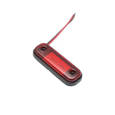 Lampada laterale  slim con LED rossa, 12V-24V, FR0175, Breckner Germany - immagine 3