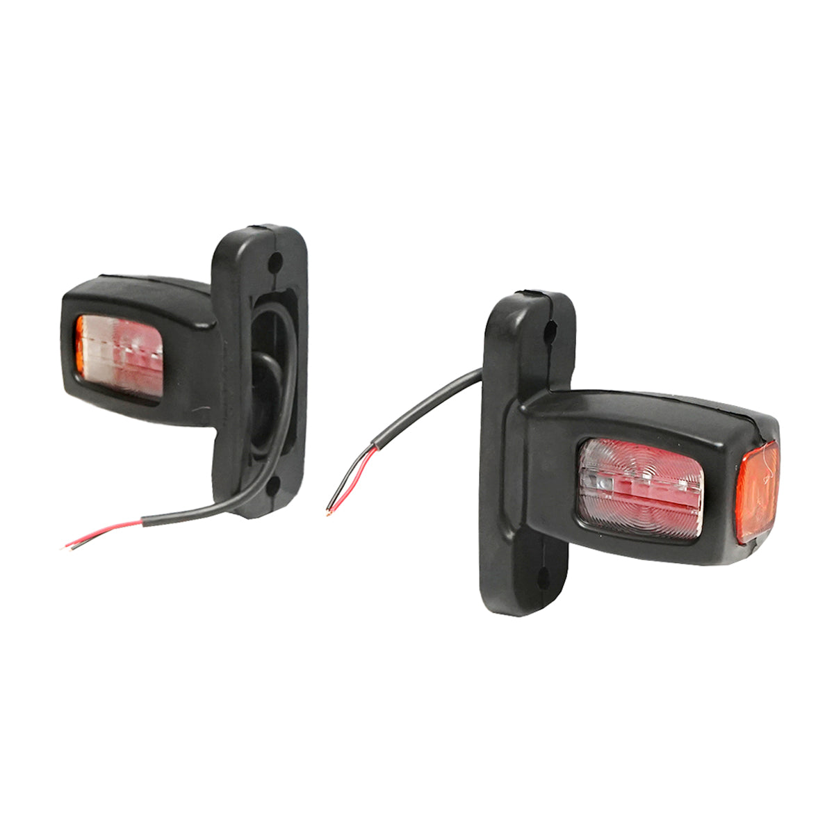 Lampada laterale con LED, 12-24V, rosso-bianco-gialla - immagine 2