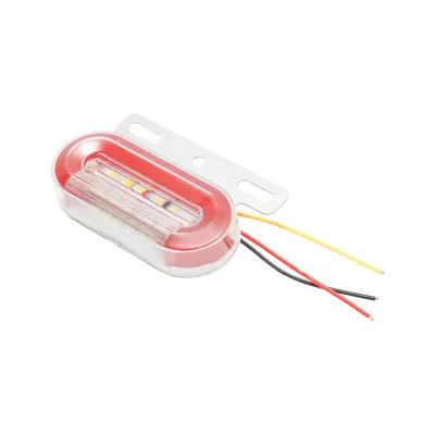 Lampada laterale con LED, 24V, rosso-bianca, Breckner Germany - immagine 3
