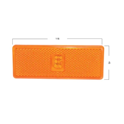 Lampada laterale LED gialla , 118x45 mm, 12V-24V, Breckner Germany. - immagine 4