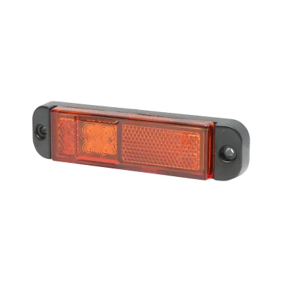 Lampada laterale LED gialla, 130 mm, 12V-24V, Breckner Germany.