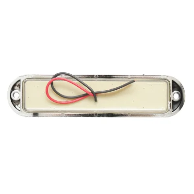 Lampada laterale LED, 12V-24V, bianca, 155x37 mm, con cornice cromata, Breckner Germany - immagine 2