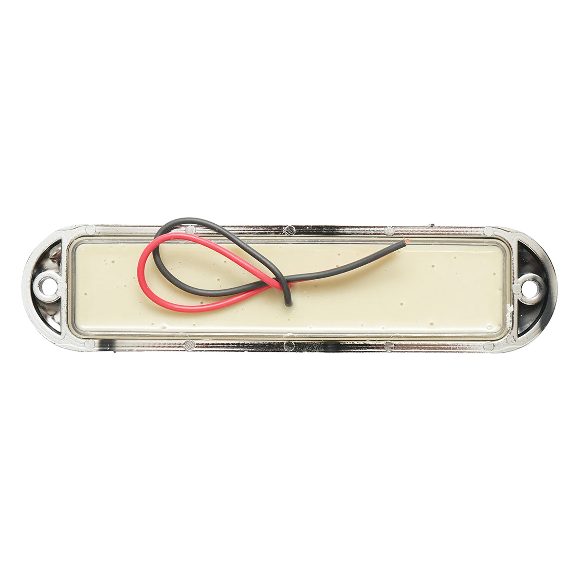 Lampada laterale LED, 12V-24V, bianca, 155x37 mm, con cornice cromata, Breckner Germany - immagine 2
