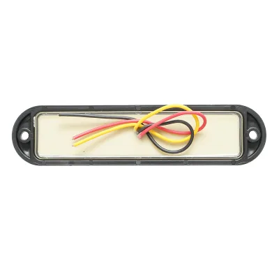 Lampada laterale LED, 12V-24V, bianca, 155x37 mm, con montatura nera, Breckner Germany. - immagine 2