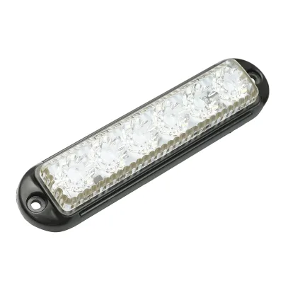 Lampada laterale LED, 12V-24V, bianca, 155x37 mm, con montatura nera, Breckner Germany. - immagine 3