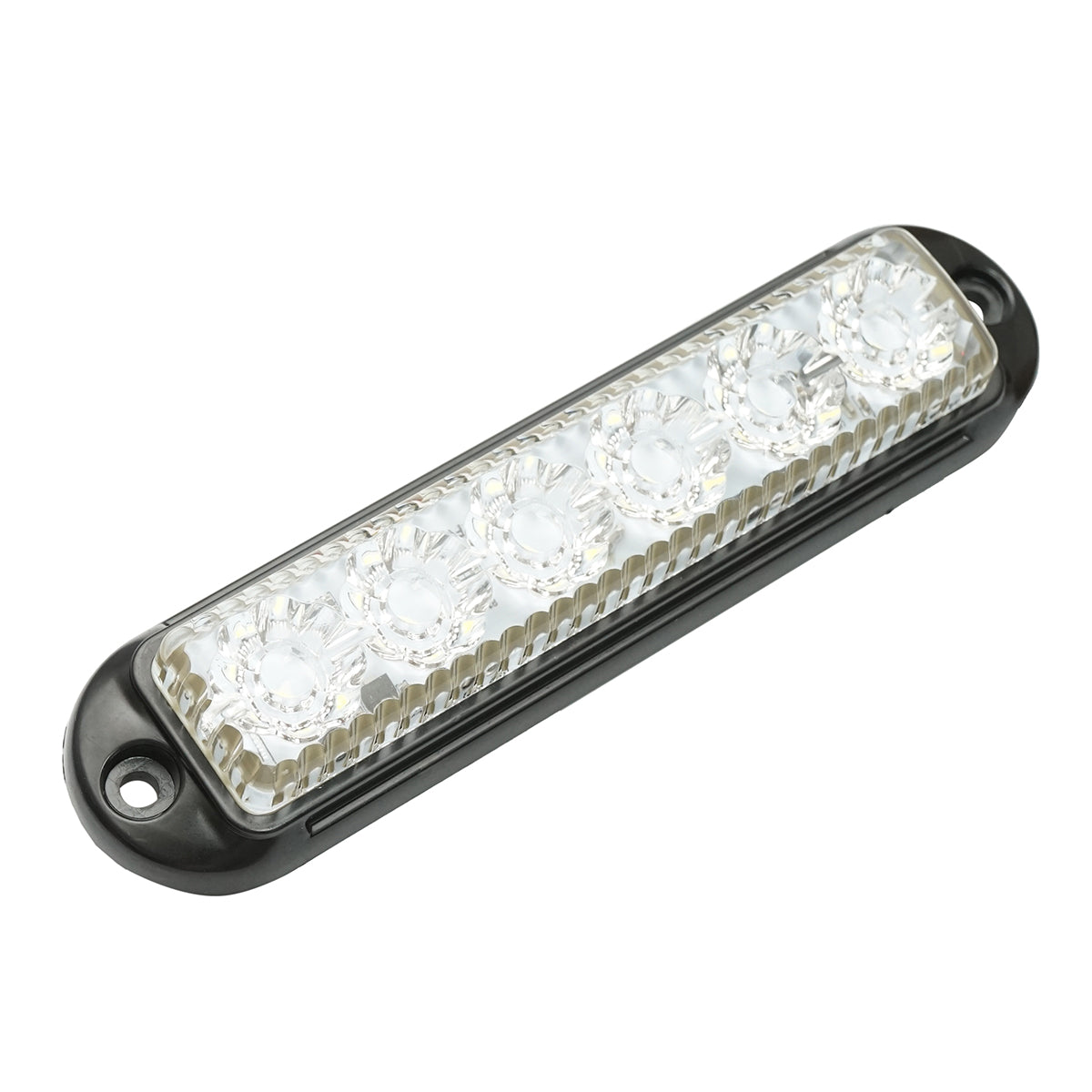 Lampada laterale LED, 12V-24V, bianca, 155x37 mm, con montatura nera, Breckner Germany. - immagine 3