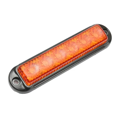 Lampada laterale LED, 12V-24V, gialla, 155x37 mm, con cornice nera, Breckner Germany - immagine 3