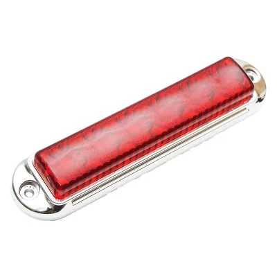 Lampada laterale LED, 12V-24V, rossa, 155x37 mm, con cornice cromata, Breckner Germany - immagine 3