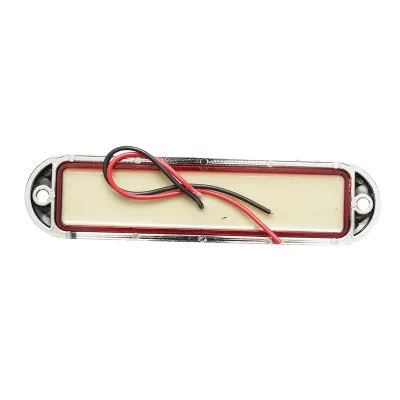 Lampada laterale LED, 12V-24V, rossa, 155x37 mm, con cornice cromata, Breckner Germany - immagine 2