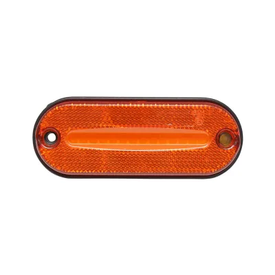 Lampada laterale LED, gialla, con supporto, 12V-24V, 120 mm, Breckner Germany.