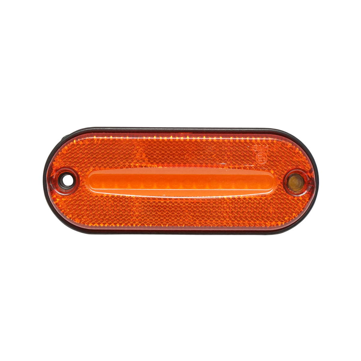 Lampada laterale LED, gialla, con supporto, 12V-24V, 120 mm, Breckner Germany.